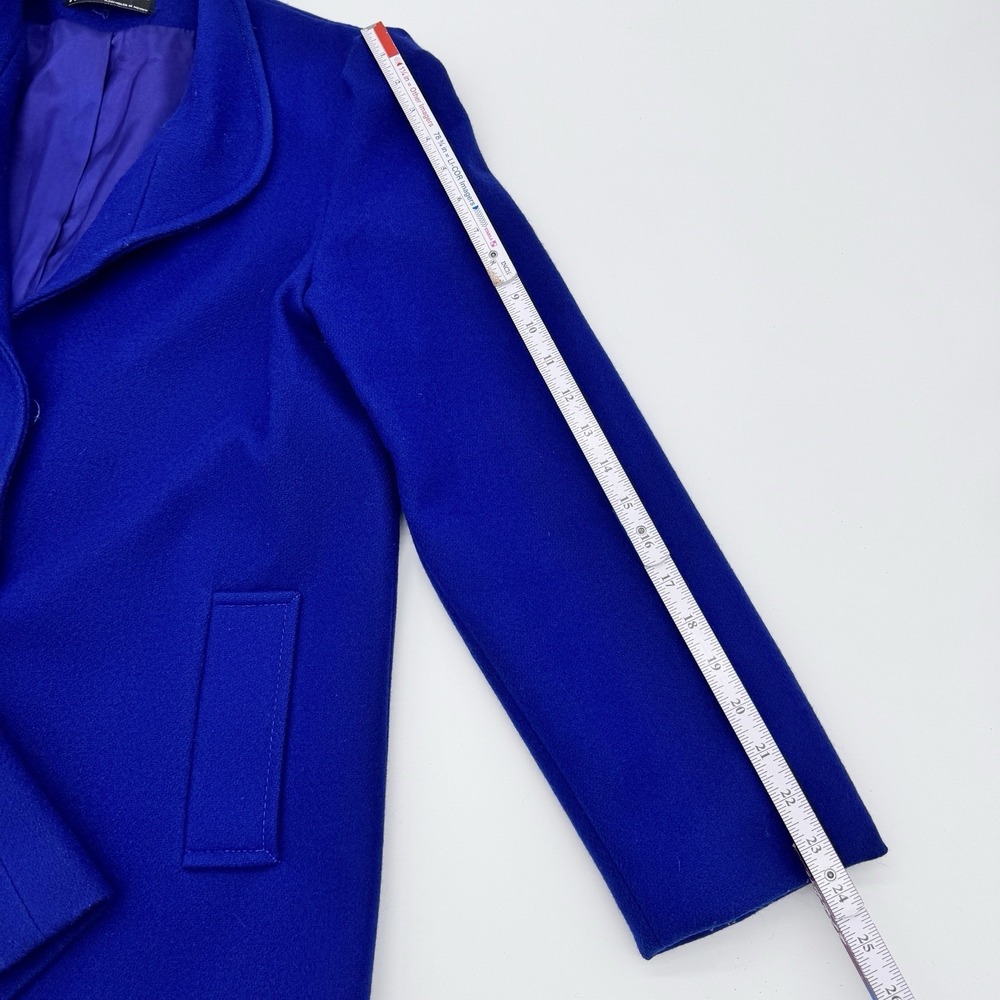 VINTAGE MISS NEW YORKER 60-70's Peacoat Wool Blend Royal Blue Buttons Womens 10 - Picture 11 of 11